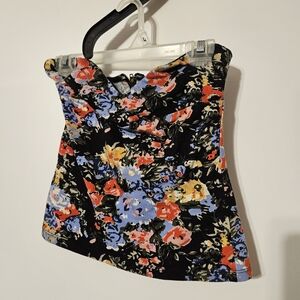 Sparkle & Fade Floral Tank Top - Black Multicolor